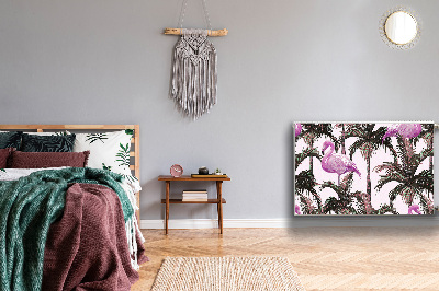 Magnetinis radiatoriaus lipdukas Flamingai palmėse