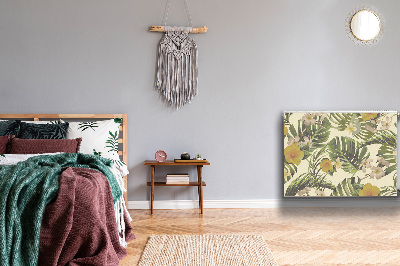 Magnetinis radiatoriaus lipdukas Tropiniai lapai ir gėlės