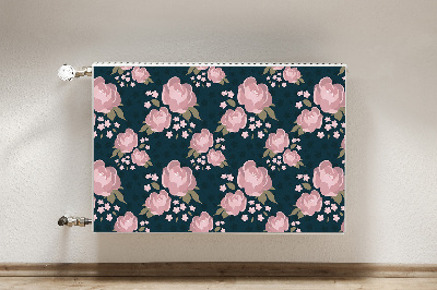 Magnetinis radiatoriaus lipdukas Rožinės gėlės