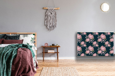 Magnetinis radiatoriaus lipdukas Rožinės gėlės