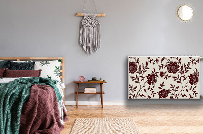 Magnetinis radiatoriaus lipdukas Bordo gėlės