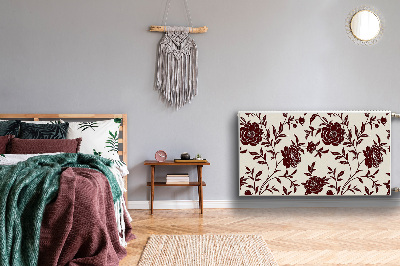 Magnetinis radiatoriaus lipdukas Bordo gėlės