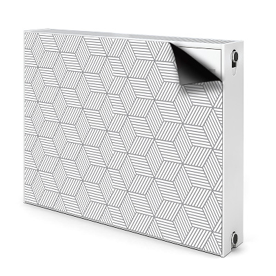 Magnetinis lipdukas radiatoriui Pilki 3D kubeliai