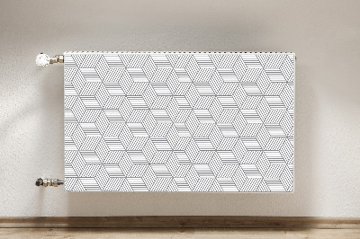 Magnetinis lipdukas radiatoriui Pilki 3D kubeliai
