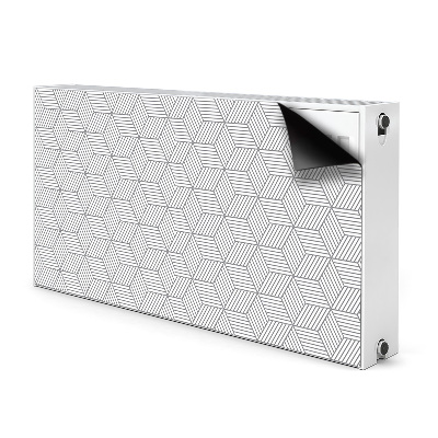 Magnetinis lipdukas radiatoriui Pilki 3D kubeliai