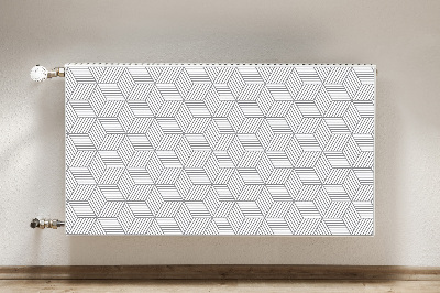 Magnetinis lipdukas radiatoriui Pilki 3D kubeliai