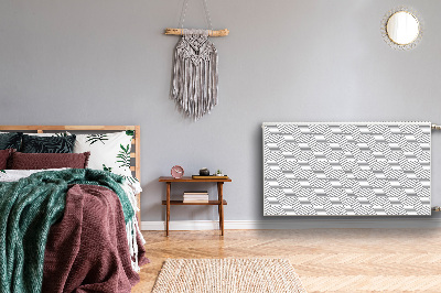 Magnetinis lipdukas radiatoriui Pilki 3D kubeliai