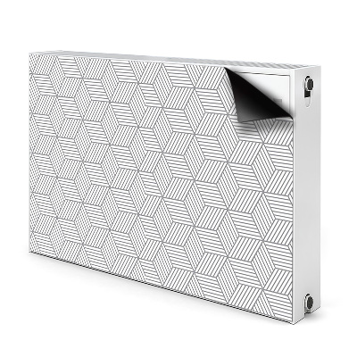 Magnetinis lipdukas radiatoriui Pilki 3D kubeliai