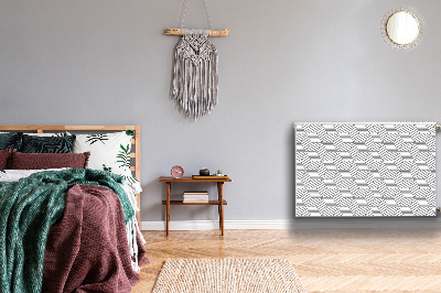 Magnetinis lipdukas radiatoriui Pilki 3D kubeliai