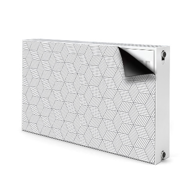 Magnetinis lipdukas radiatoriui Pilki 3D kubeliai