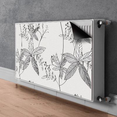 Magnetinis lipdukas radiatoriui Doodle gėlės