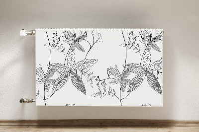 Magnetinis lipdukas radiatoriui Doodle gėlės
