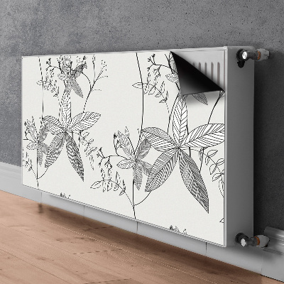 Magnetinis lipdukas radiatoriui Doodle gėlės
