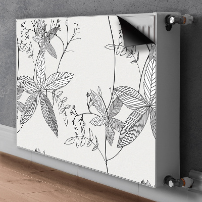 Magnetinis lipdukas radiatoriui Doodle gėlės