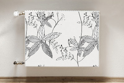 Magnetinis lipdukas radiatoriui Doodle gėlės