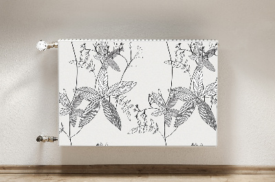 Magnetinis lipdukas radiatoriui Doodle gėlės