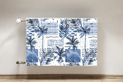 Magnetinis kilimėlis radiatoriui Mėlyna palmė