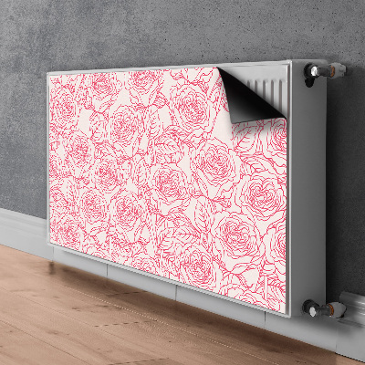 Magnetinis radiatoriaus lipdukas Doodle rožės