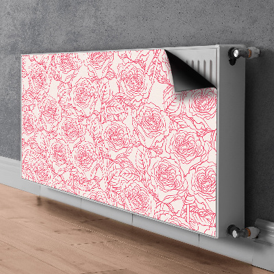 Magnetinis radiatoriaus lipdukas Doodle rožės