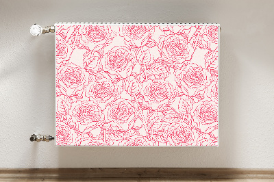 Magnetinis radiatoriaus lipdukas Doodle rožės