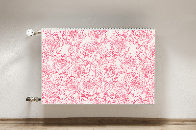 Magnetinis radiatoriaus lipdukas Doodle rožės