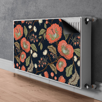 Magnetinis radiatoriaus lipdukas Retro gėlės