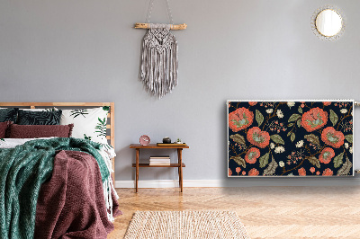 Magnetinis radiatoriaus lipdukas Retro gėlės