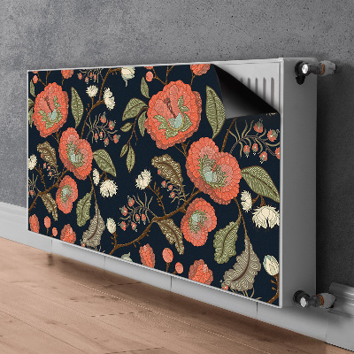Magnetinis radiatoriaus lipdukas Retro gėlės