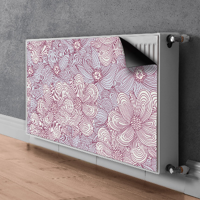 Magnetinis radiatoriaus lipdukas Doodle gėlės