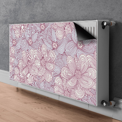 Magnetinis radiatoriaus lipdukas Doodle gėlės