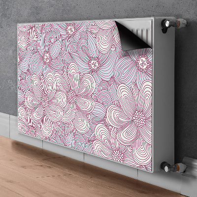 Magnetinis radiatoriaus lipdukas Doodle gėlės