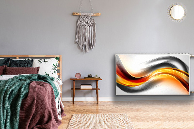Magnetinis radiatoriaus lipdukas Oranžinė abstrakcija