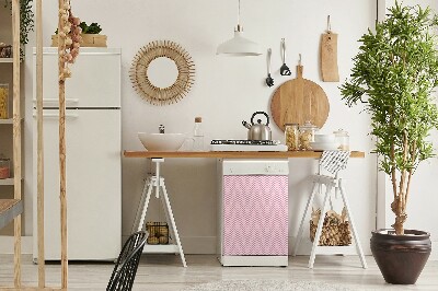 Magnetinis lipdukas indaplovei Rožiniai zigzagai