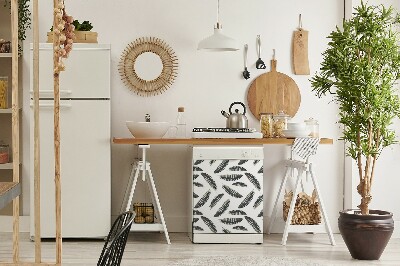 Magnetinis lipdukas indaplovei Boho stiliaus plunksnos