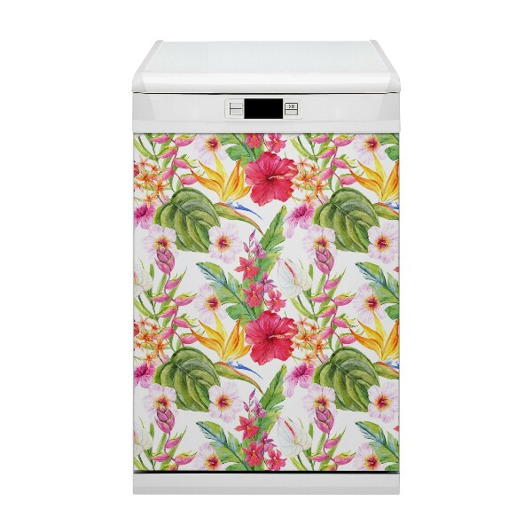 Magnetinis kilimėlis indaplovei Egzotiškas hibiskas