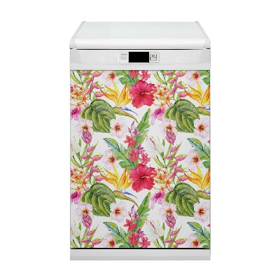 Magnetinis kilimėlis indaplovei Egzotiškas hibiskas