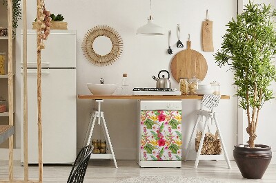 Magnetinis kilimėlis indaplovei Egzotiškas hibiskas