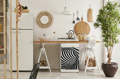 Magnetinis lipdukas indaplovei Juodai baltas sūkurys