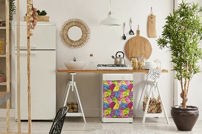 Magnetinis lipdukas indaplovei Laimingos katės