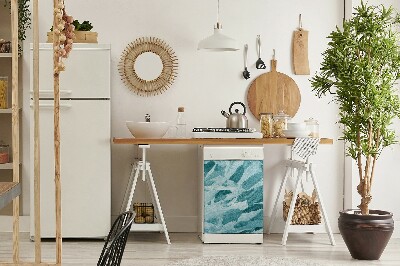 Magnetinis lipdukas indaplovei Abstrakti mėlyna
