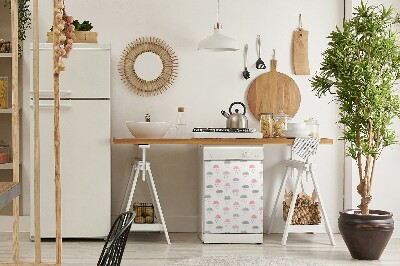 Magnetinis lipdukas indaplovei Minimalistiniai debesys