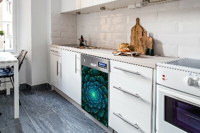 Magnetinis lipdukas indaplovei Žalia gėlė