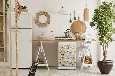 Magnetinis kilimėlis indaplovei Pasteliniai lapai