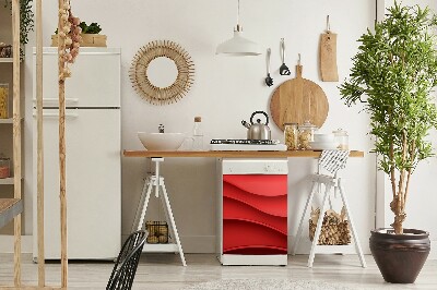 Magnetinis lipdukas indaplovei Raudona tekstūra