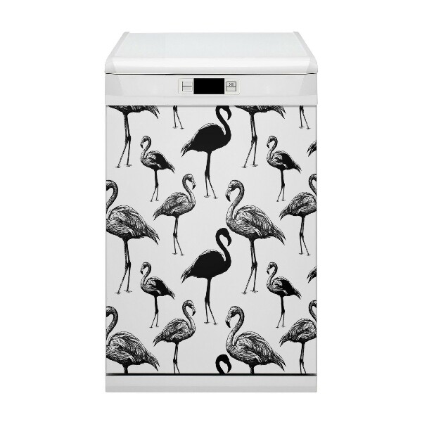 Kilimėlis magnetinė ant indaplovės Retro flamingai