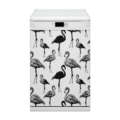 Kilimėlis magnetinė ant indaplovės Retro flamingai