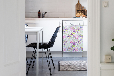 Magnetinis lipdukas indaplovei Violetinės gėlės