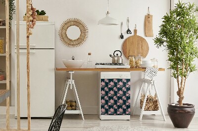 Magnetinis lipdukas indaplovei Rožinės gėlės