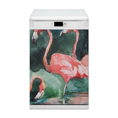 Magnetinis kilimėlis indaplovei Dažytas flamingas