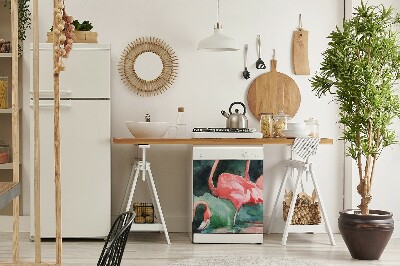 Magnetinis kilimėlis indaplovei Dažytas flamingas
